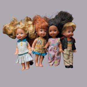 Vintage Kelly Dolls Barbie Line Random Lot of 4 (1990s–Early 2000s)